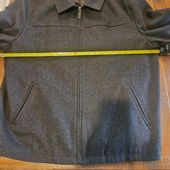 Men's Covington Gray Wool Blend Full Zip Jacket Size L - Picture 9 of 11